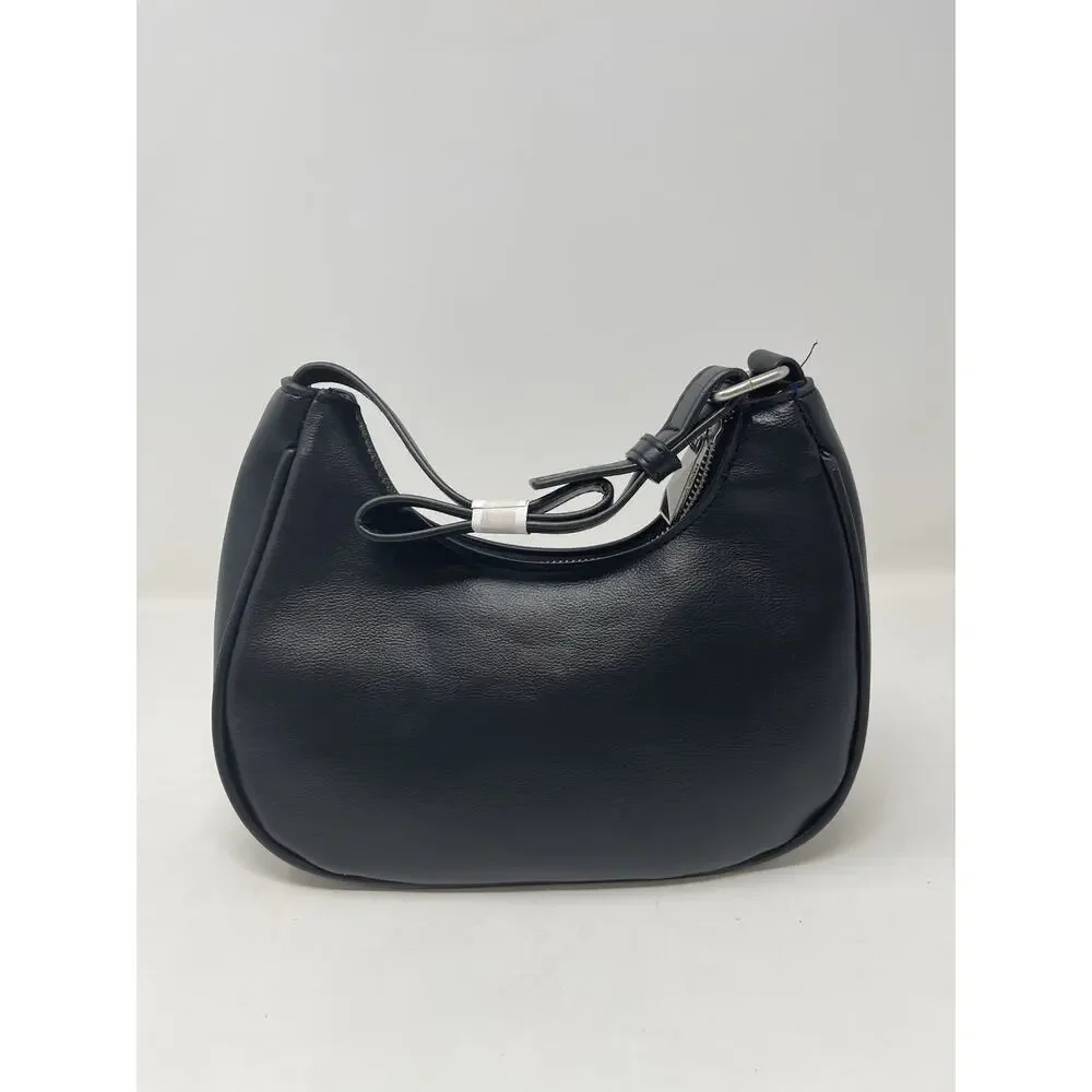 French Connection Sabrina Shoulder Bag with Coin Purse Black Faux Leather‎